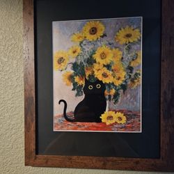 Now Only $15.  Sweet Little Black Cat Artwork.   New, Never Used 