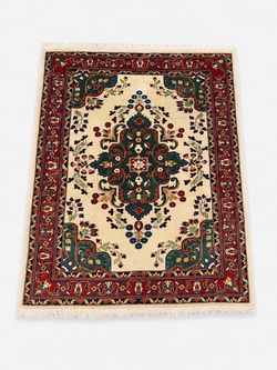 Vintage Indo-Persian Tabriz Floral Medallion Hand- Knotted Wool Rug, c.1970's - Delivery Available