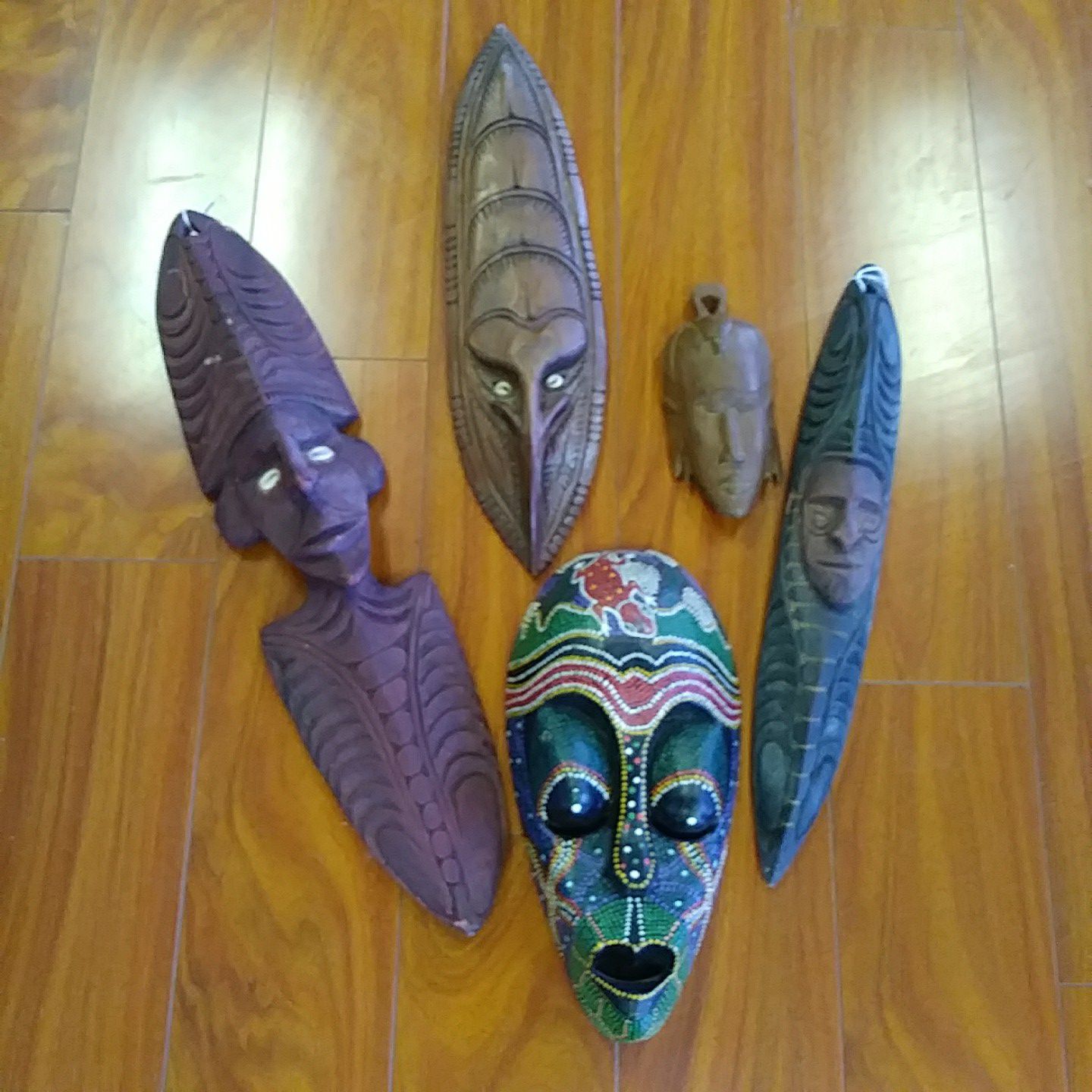 Vintage aassorted Ethnic Wood Masks