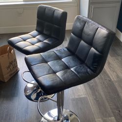 Black Bar Stools Set of 2
