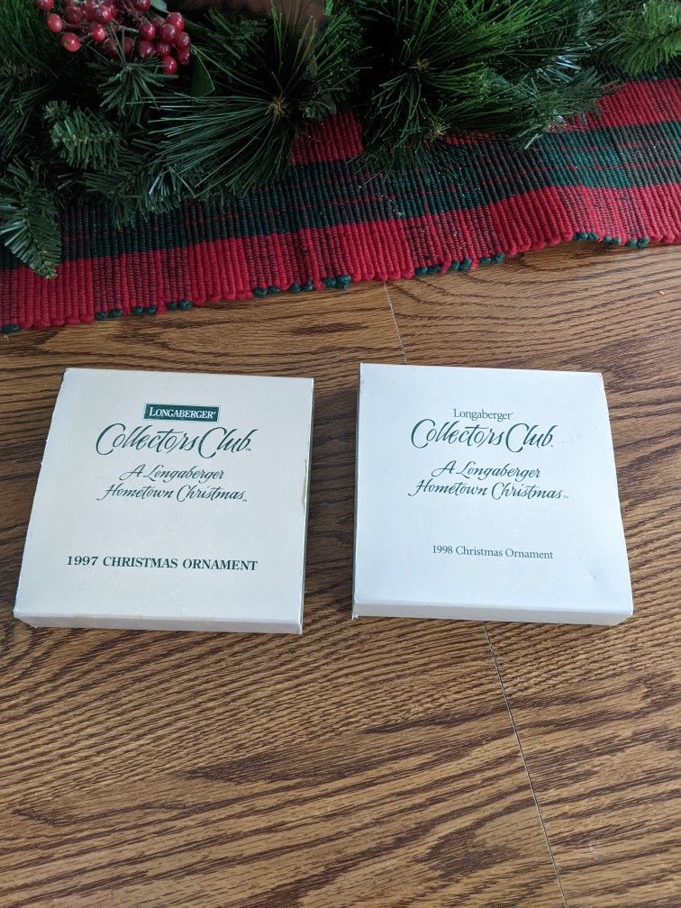 1997 & 1998 Longaberger Christmas ornaments