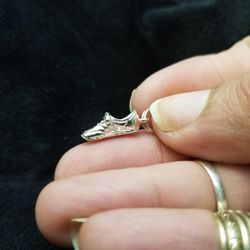 Sterling Silver Tennis Shoe Pendant / Charm