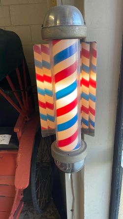 Antique Electric Barber Pole In Working Condition 