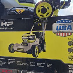 RYOBI
40V HP Brushless 21 in. Cordless
Battery Walk Behind Self-
Propelled Lawn Mower with (2)
6.0 Ah Eatteries and Charger