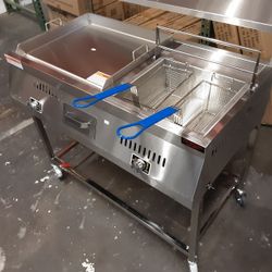 Griddle With Fryer