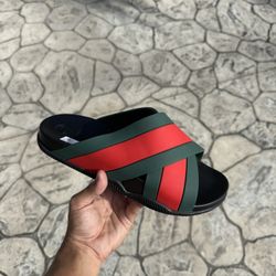 Gucci Rubber Slides " Red / green "