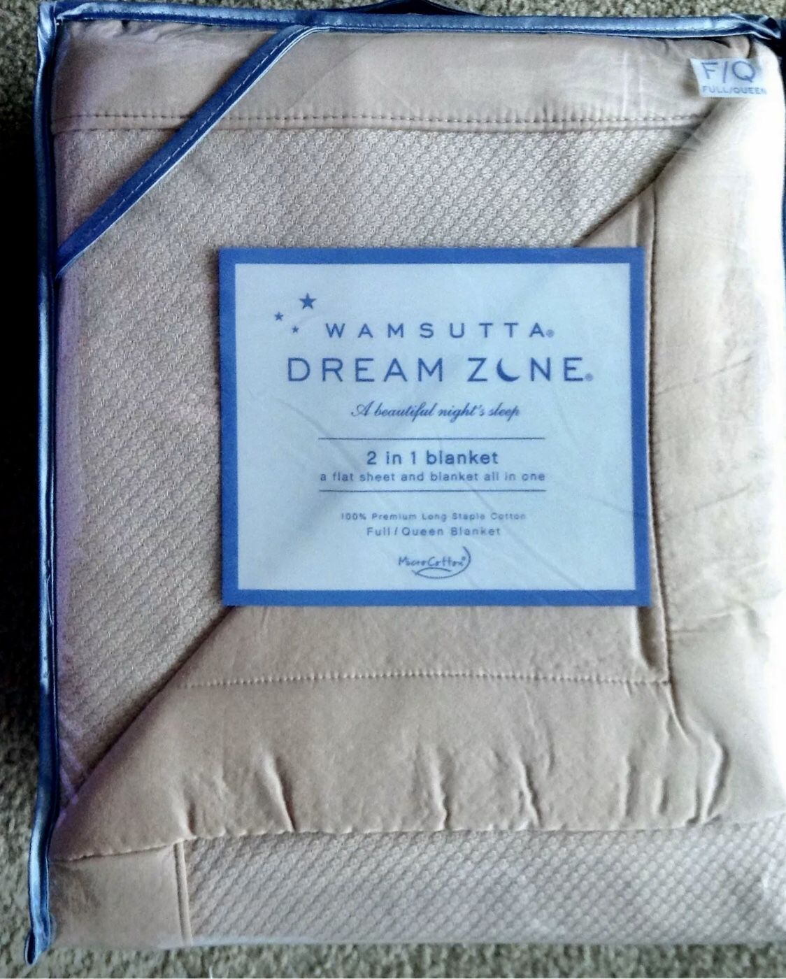 NEW! Gorgeous! Wamsutta Dream Zone Blanket Sheet Full / Queen Pink Micro Cotton