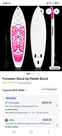 Pink tiki paddle board