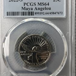 2022-S 25c First Strike PCGS MS64 Maya Angelou