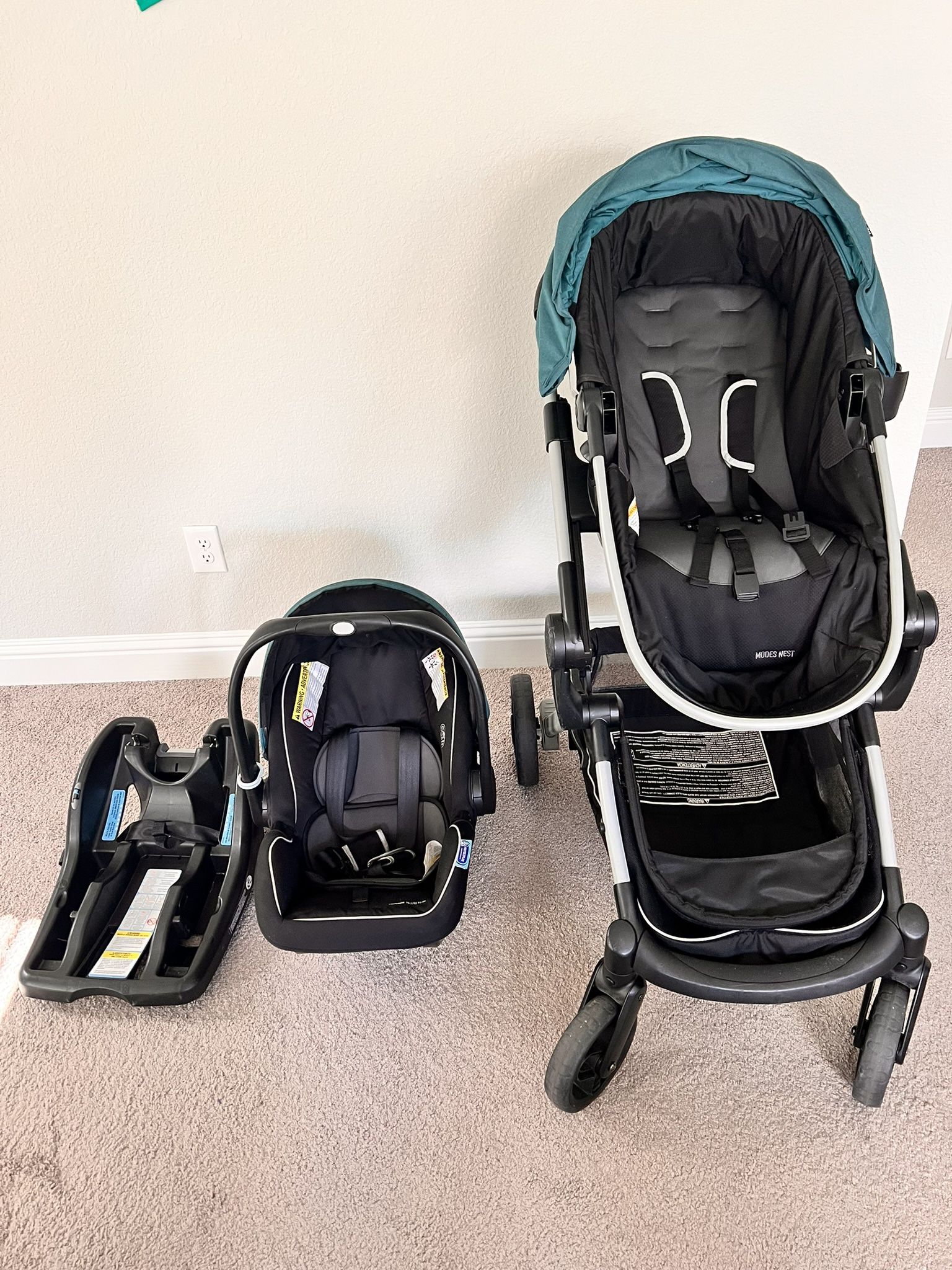 Graco travel system stroller + car seat