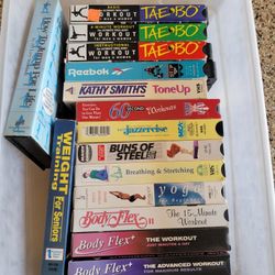 15  VHS tapes    Of Exercise  Tapes $15.00