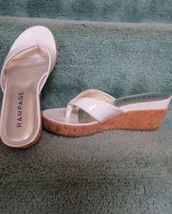 Rampage White Sandals Size 7.5