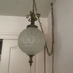 1960’s lamp With Brass Chain