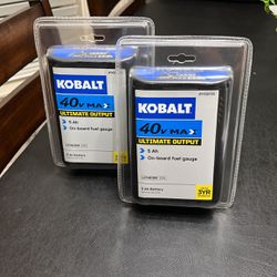 Kobalt 40 Volt Max 5 Amp Battery’s
