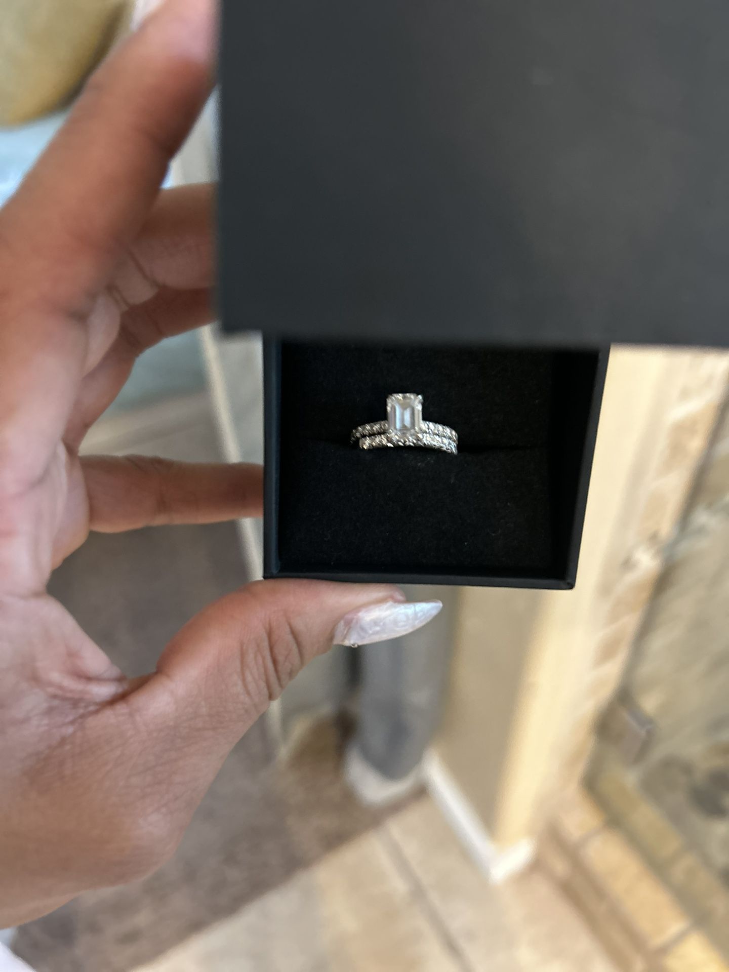 2.5ct White Gold Engagement and Wedding Band