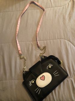 Black Cat Face  Crossbody Bag