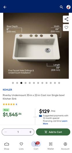 Cast iron Single bowl Kitchen Sink