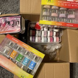 Rossi Glam Nail Dip Dipping Kit And GH Professional Kit Lot And Accessories