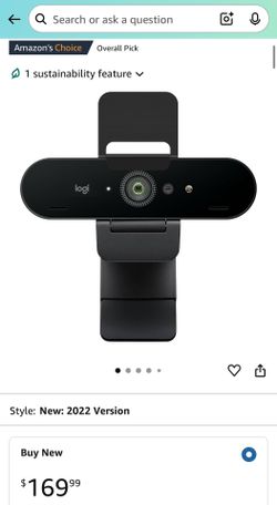 Logitech Brio 4K Webcam, Ultra 4K HD Video Calling, Noise-Canceling mic, HD Auto Light Correction, Adjustable Field of View, Teams, Zoom