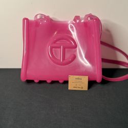 Telfar x Melissa Medium Jelly Shopper Tote — Pink (Gently Used) 👜