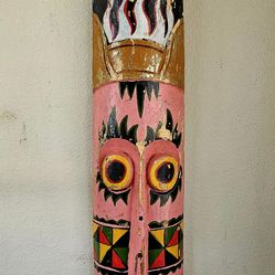 **TRIBAL ART ** Wood Carving/Wall Hanging **TOTEM**