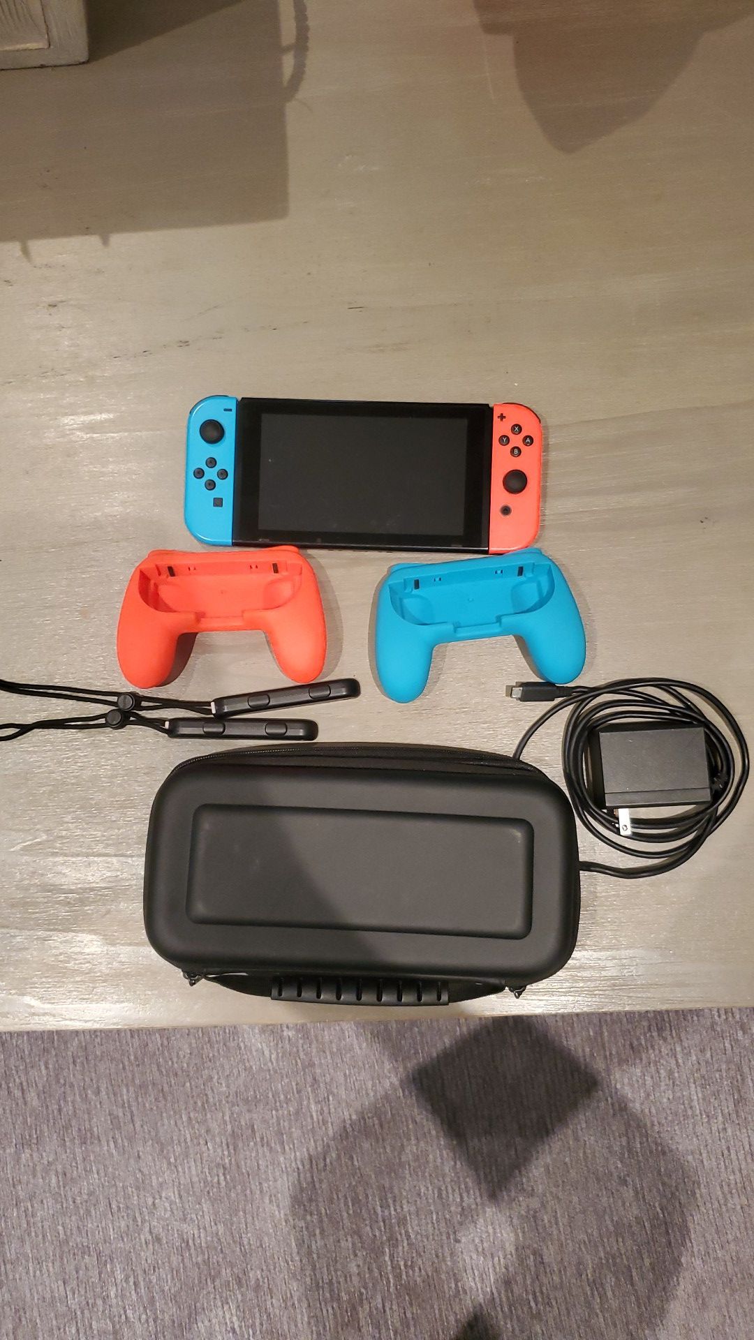 Nintendo Switch with Mario kart and breath of the wild