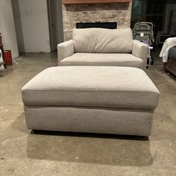 One Person Couch With Ottoman 