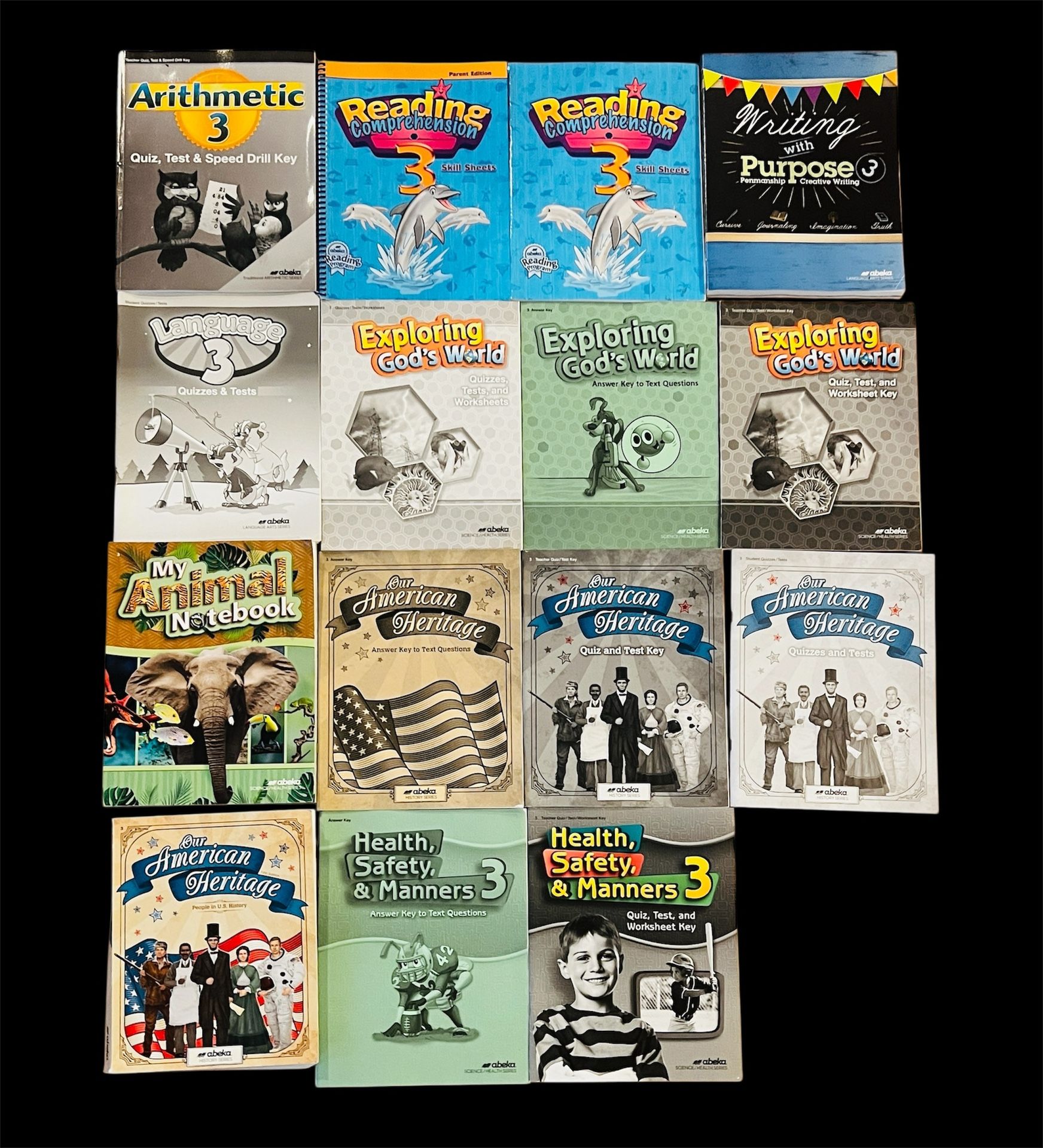 Abeka Program, School Books For 3rd Grade.