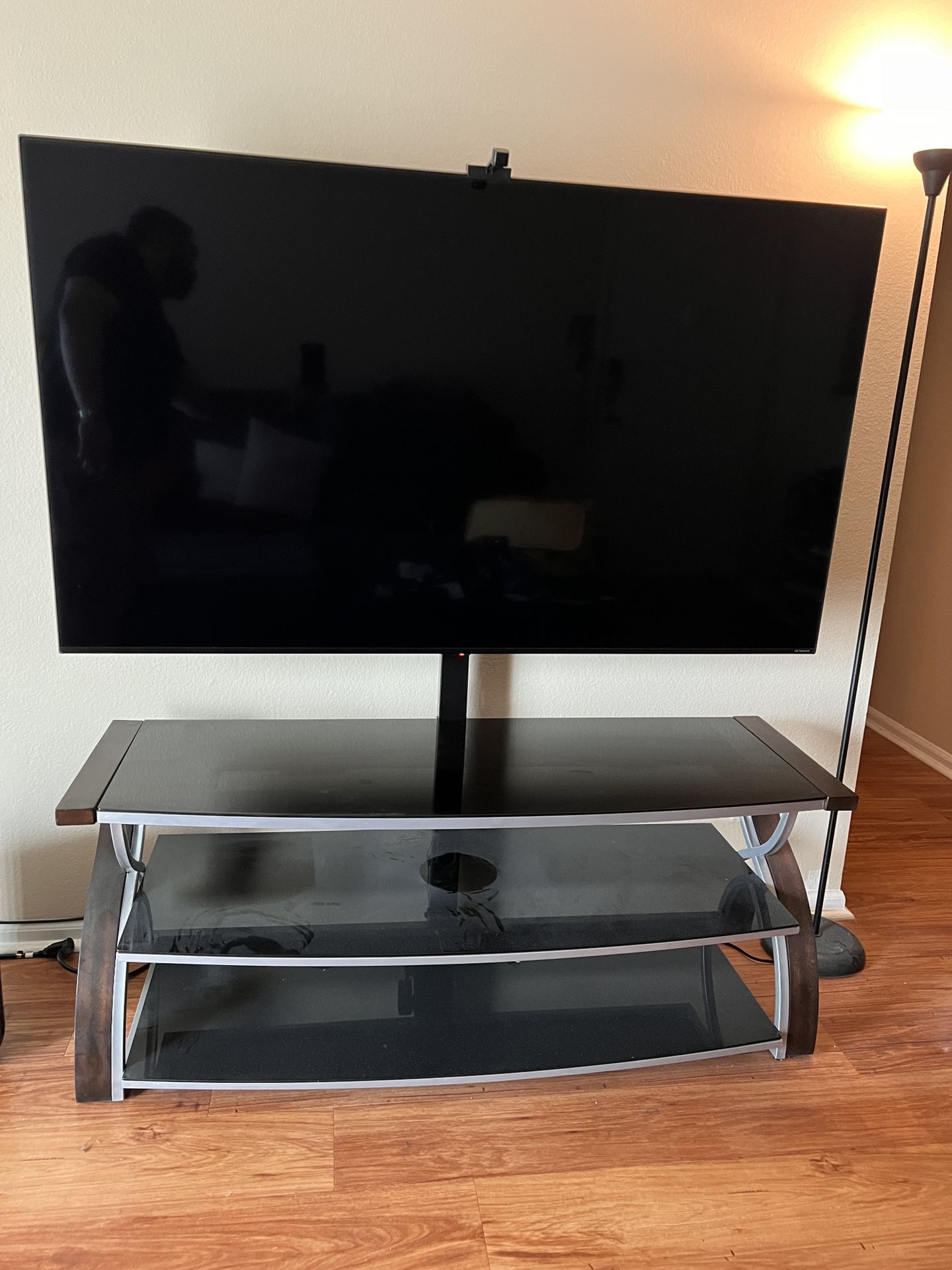 LG 65” TV With Stand And Govee Backlight