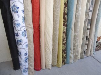 All 18 fabric rolls