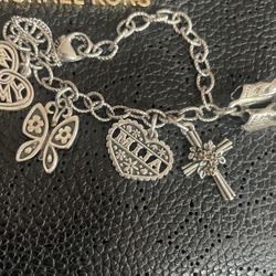 James Avery Charm Bracelet With 5 Charms 
