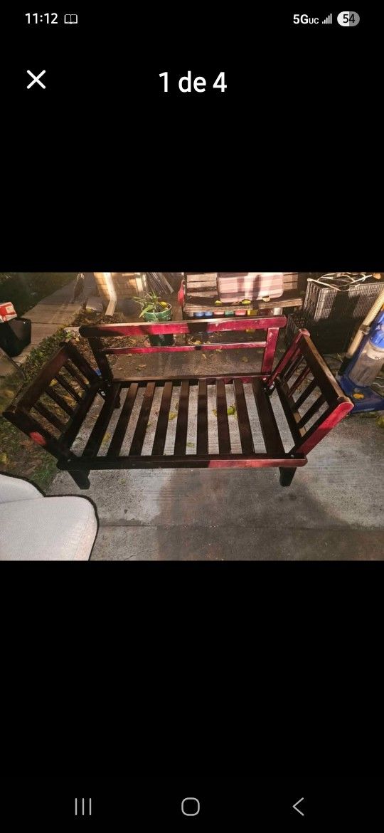 Wood futon frame