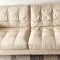 Beautiful mid-century cream modern sofa from Pottery Barn