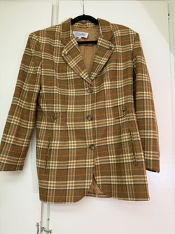 Vintage Tan Plaid Blazer