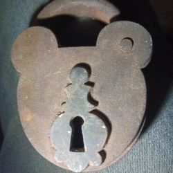 A, antique padlock.