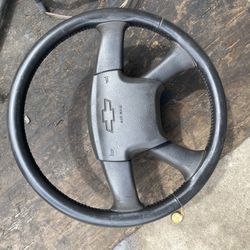 Black Steering Wheel Chevy Part OEM 2004