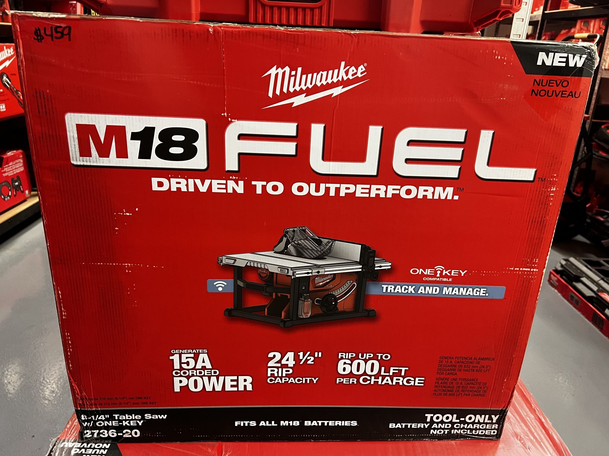 Milwaukee M18 Fuel 8-1/4” Table Saw With One Key Tool Only
