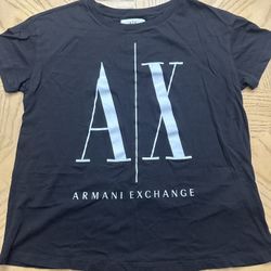 Armani Exchange Icon Period  T-shirt Size M Black NWOT