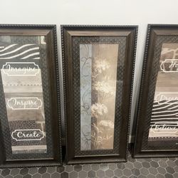 Set Of 3 Pictures Wall Art 