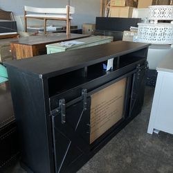 Legends Hungerford 66" Fireplace TV Stand, Holds TVs up to 80 inches, Black 