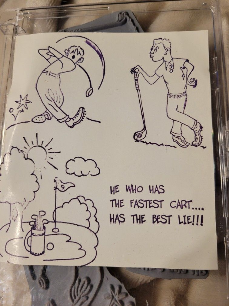 Rubber Stamp Golf Game Set