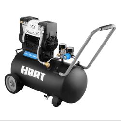 HART 8 GALLON QUIET AIR COMPRESSOR WITH OIL-FREE PUMP