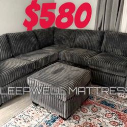 Thick Corduroy Sectional Couch