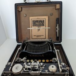 Corona 3 Portable Writing Machine Antique Typewriter