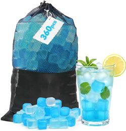 360 Pack Reusable Ice Cubes, Refreezable Plastic Ice Cubes BPA-Free Ice Packs for Lunch Boxes, Coolers, without Diluting Drinks for Party Hosts & Outd