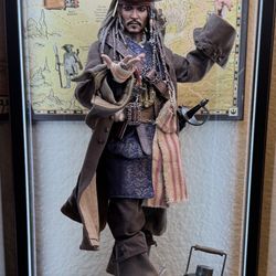 Hot Toys Pirates Of The Caribbean Dx 38 Deluxe Jack Sparrow With Custom Hat