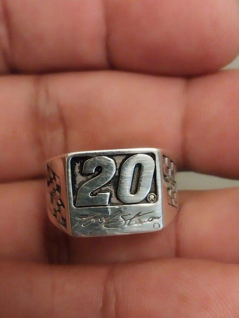 Sterling Silver Nascar Ring