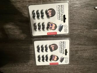 Mustache pushpins lot of 12
