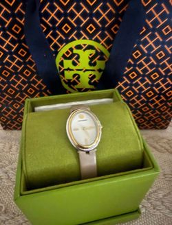 Tory Burch The Oval Gray Watch