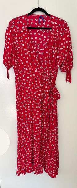 Seraphine Floral Maternity Wrap Midi Dress US 14